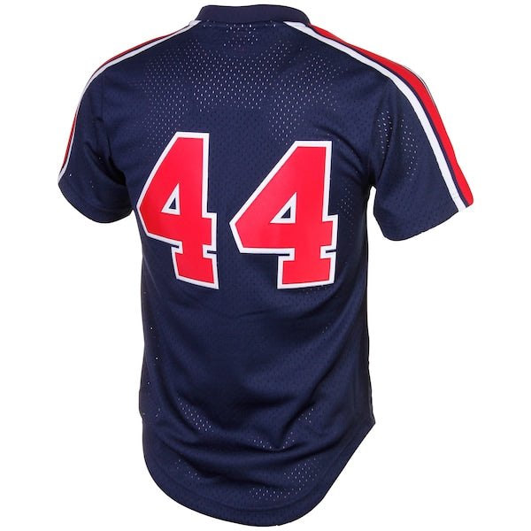 Reggie Jackson California Angels Cooperstown Mesh Batting Practice Jersey - Navy - Image 4