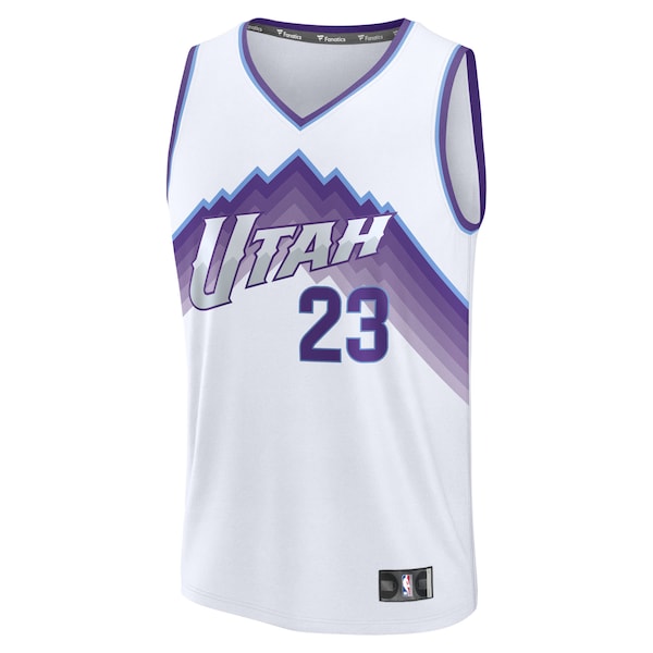 Lauri Markkanen Utah Jazz Youth Fast Break Replica Jersey - Association Edition - White - Image 2