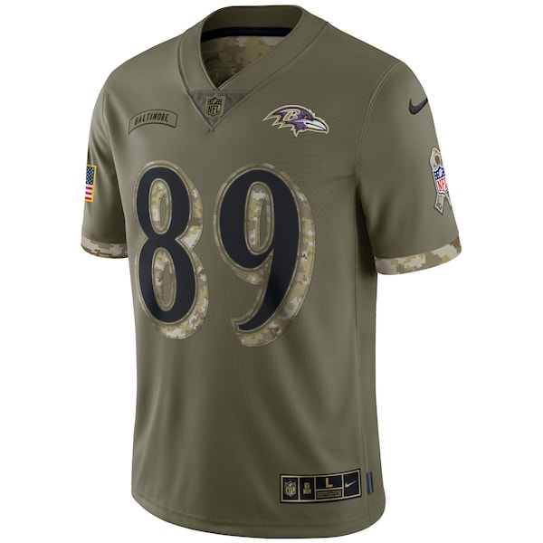 Mark Andrews Baltimore Ravens Nike 2022 Salute To Service Limited Jersey - Olive - Image 2