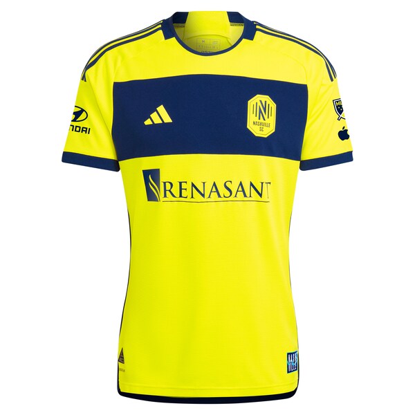 Sam Surridge Nashville SC adidas 2024 The 615 Kit Authentic Player Jersey - Yellow - Image 2