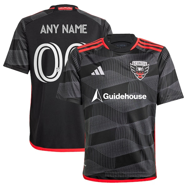 D.C. United adidas Youth 2024 The Icon Kit Replica Custom Jersey?ยจC Black