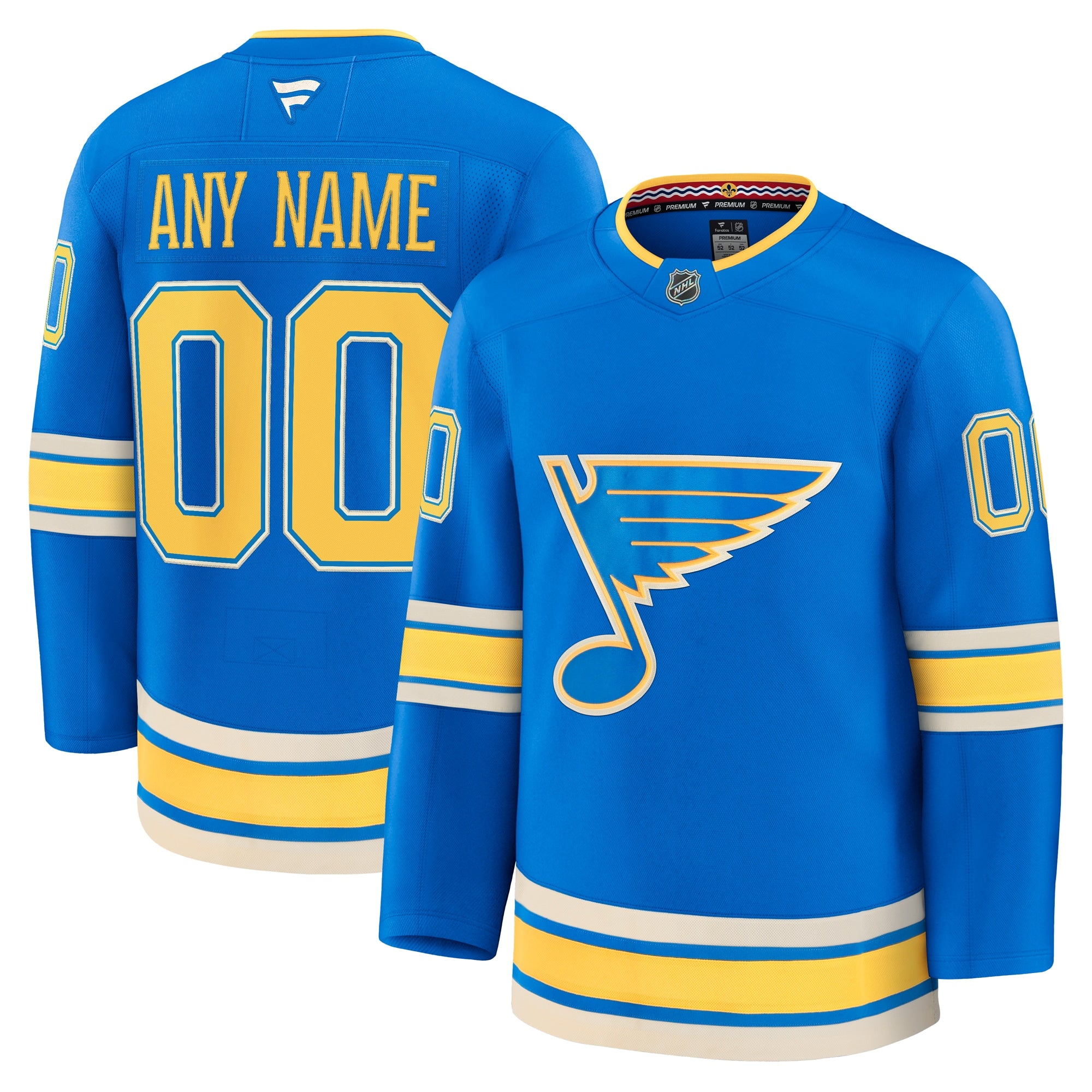 St. Louis Blues Away Premium Custom Jersey - White/Blue - Image 6