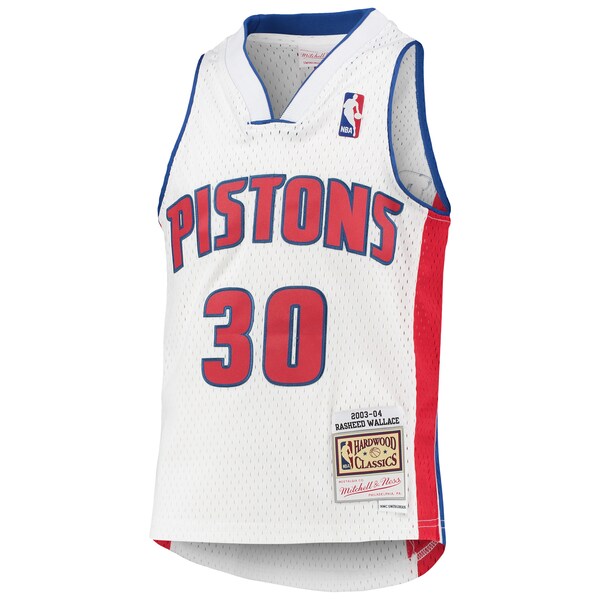 Rasheed Wallace Detroit Pistons Youth 2003/04 Hardwood Classics Swingman Jersey - White - Image 2