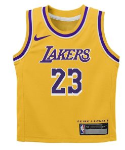 Alternative view of LeBron James Los Angeles Lakers Nike Toddler Swingman Player Jersey - Icon Edition - Gold