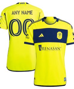 Nashville SC adidas 2024 The 615 Kit Authentic Custom Jersey - Yellow