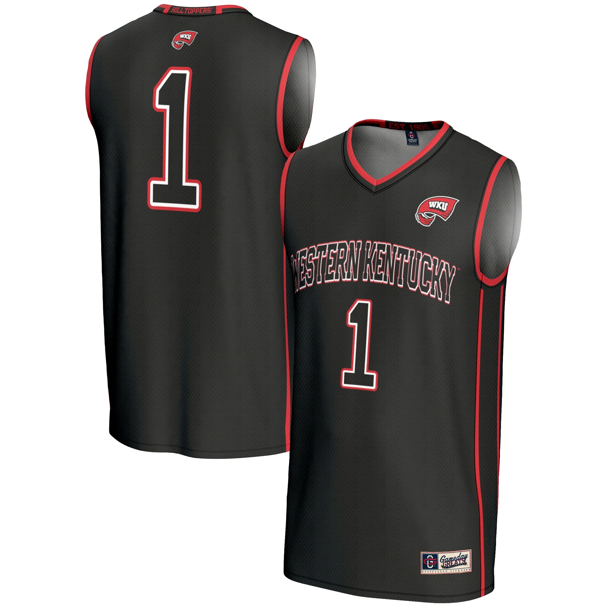 #1 Western Kentucky Hilltoppers GameDay Greats Youth Lightweight Basketball Jersey - White/Red/Black - Image 9