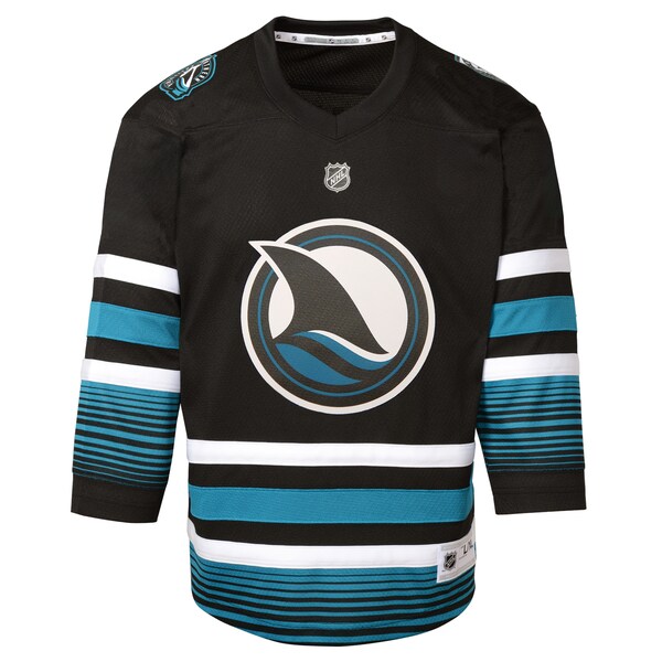 San Jose Sharks Preschool Alternate Replica Jersey - Black - Image 2