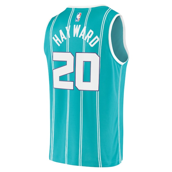Gordon Hayward Charlotte Hornets 2020/21 Fast Break Replica Player Jersey Teal - Icon Edition - Image 3