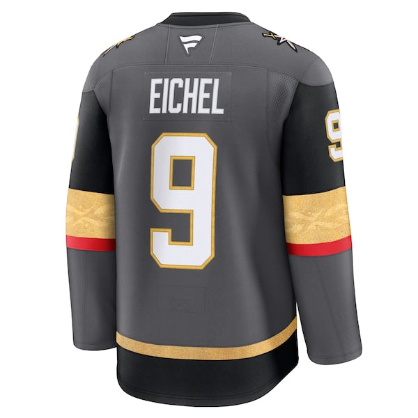 Jack Eichel Vegas Golden Knights Alternate Premium Jersey - Gray/Gold - Image 4