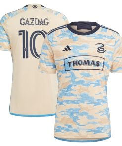 Daniel Gazdag Philadelphia Union adidas 2024 For Philly Replica Jersey - Tan