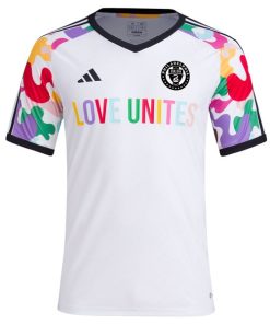 Alternative view of Philadelphia Union adidas 2024 Pride Pre-Match Top - White