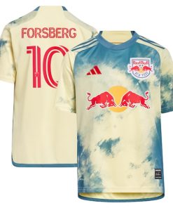 Emil Forsberg New York Red Bulls adidas Youth 2024 Daniel Patrick Kit Replica Player Jersey?¨C Yellow