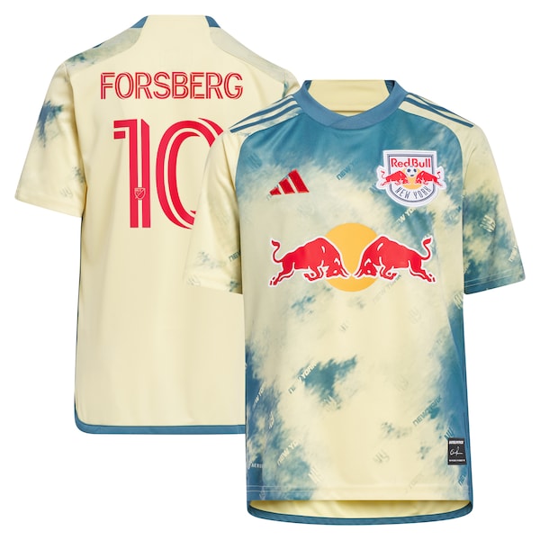 Emil Forsberg New York Red Bulls adidas Youth 2024 Daniel Patrick Kit Replica Player Jersey?ยจC Yellow