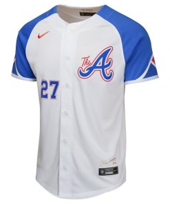 Alternative view of Austin Riley Atlanta Braves Nike Youth City Connect Limited Player Jersey - White