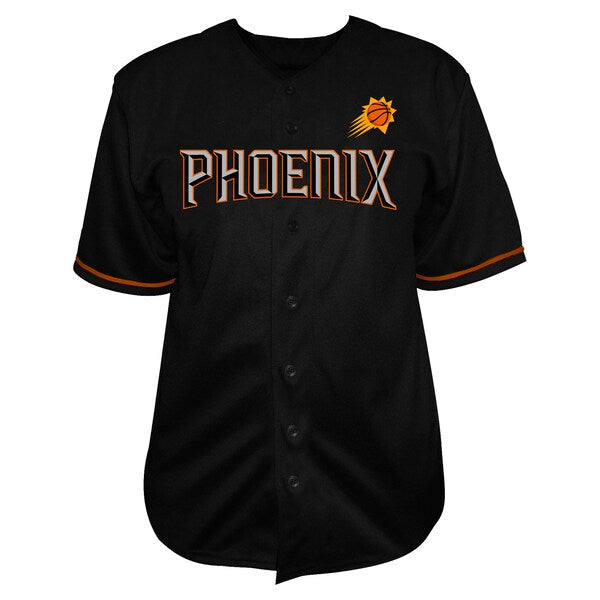 Devin Booker Phoenix Suns Profile Big & Tall Name & Number Button-Up Jersey - Black - Image 2