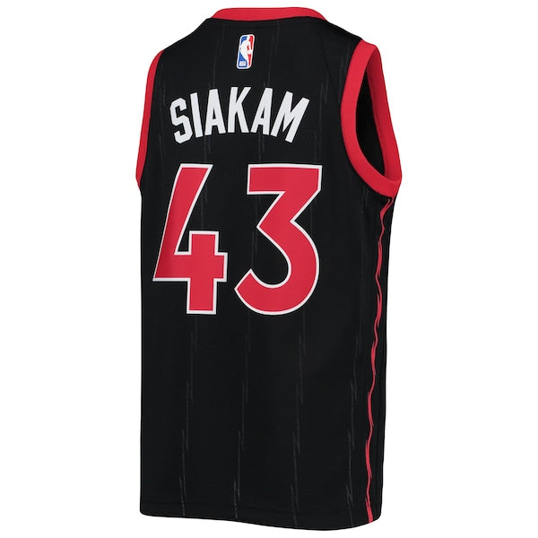 Pascal Siakam Toronto Raptors Jordan Brand Youth 2020/21 Swingman Jersey - Statement Edition - Black - Image 3