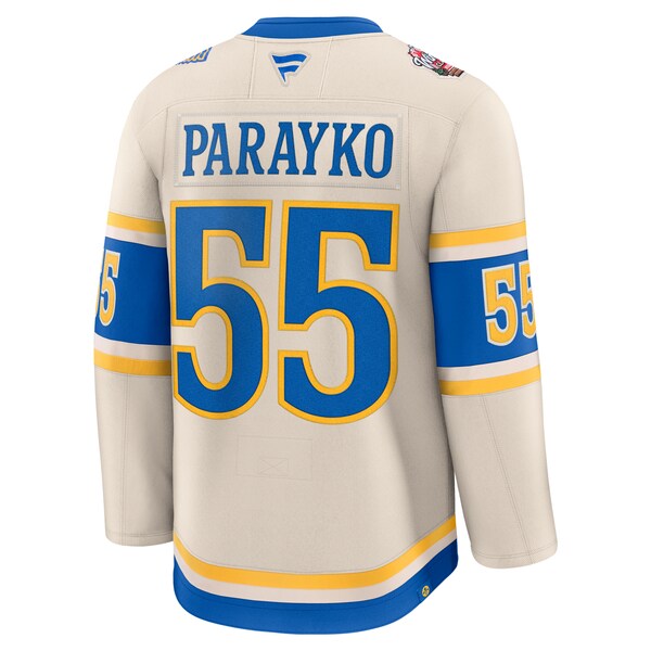 Colton Parayko St. Louis Blues 2025 NHL Winter Classic Premium Player Jersey - Cream - Image 3