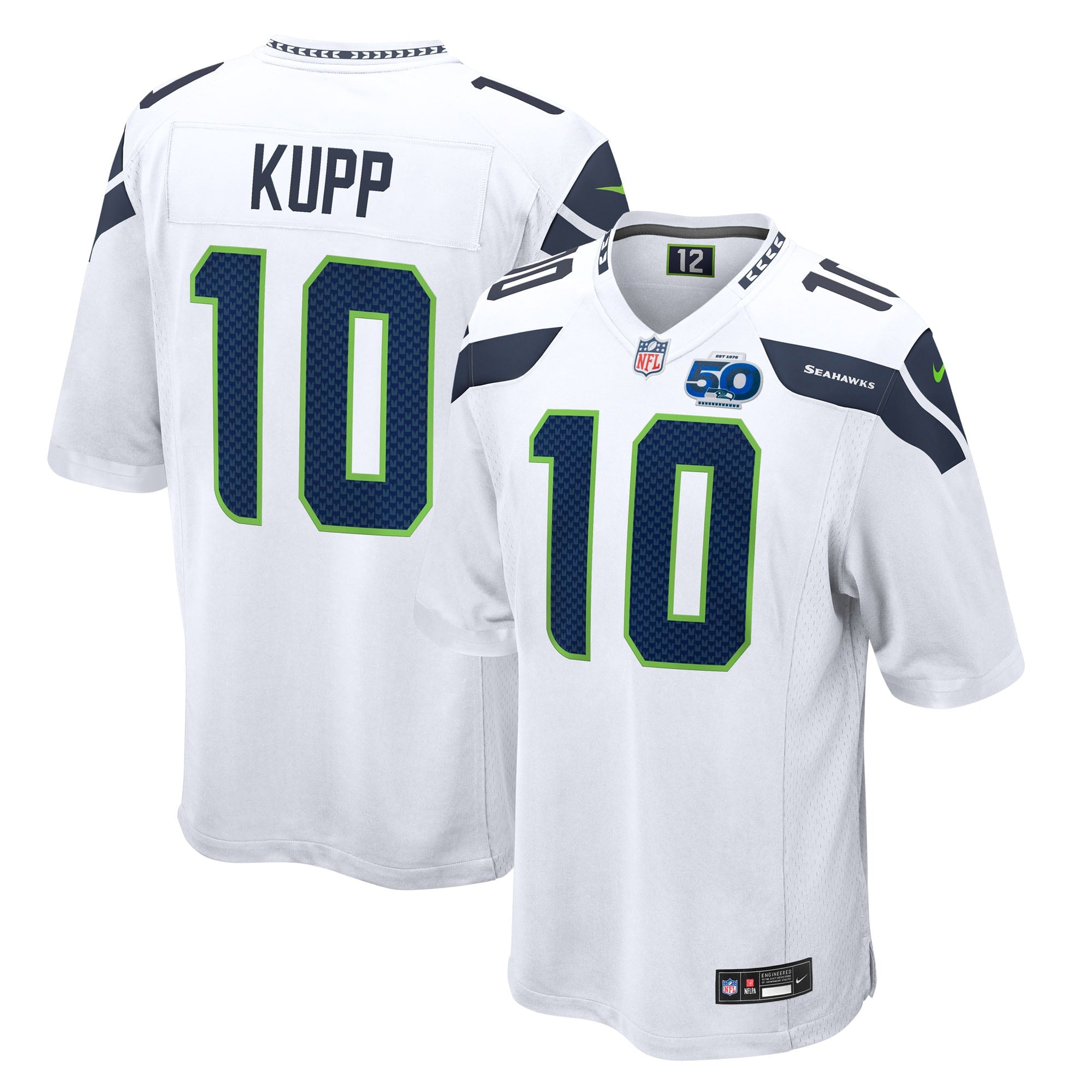 Cooper Kupp Seattle Seahawks Nike Alternate 50th Season Game Jersey - Royal/College Navy/White - Image 8