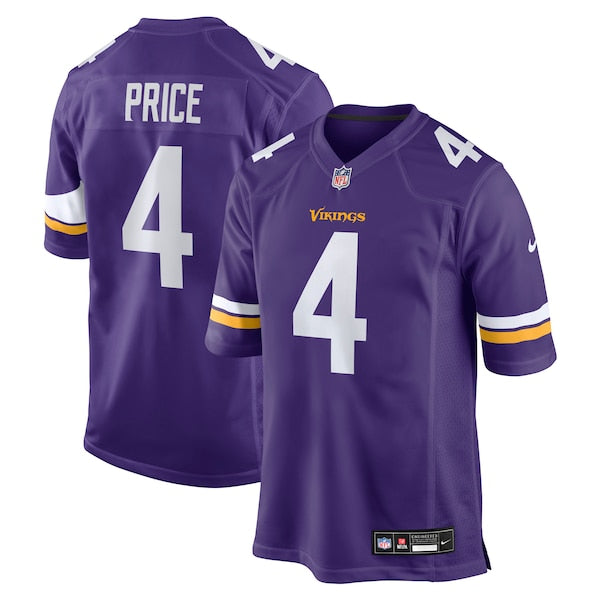 Myles Price Minnesota Vikings Nike Team Game Jersey - Purple