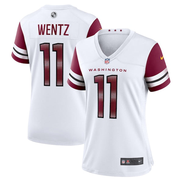 Carson Wentz Washington Commanders Nike Women's Game Jersey - White/Black/Burgundy - Image 2