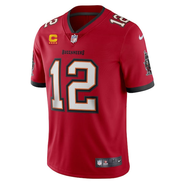 Tom Brady Tampa Bay Buccaneers Nike Captain Vapor Limited Jersey - Red - Image 2