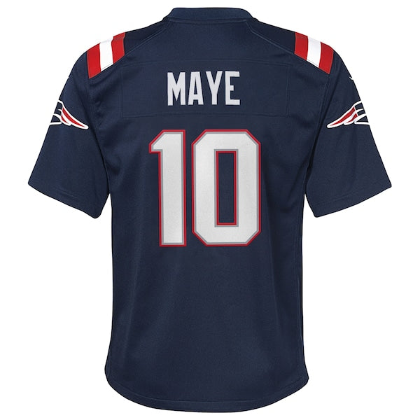 Drake Maye New England Patriots Nike Youth 2024 NFL Draft First Round Pick Player Game Jersey - Navy - Image 3