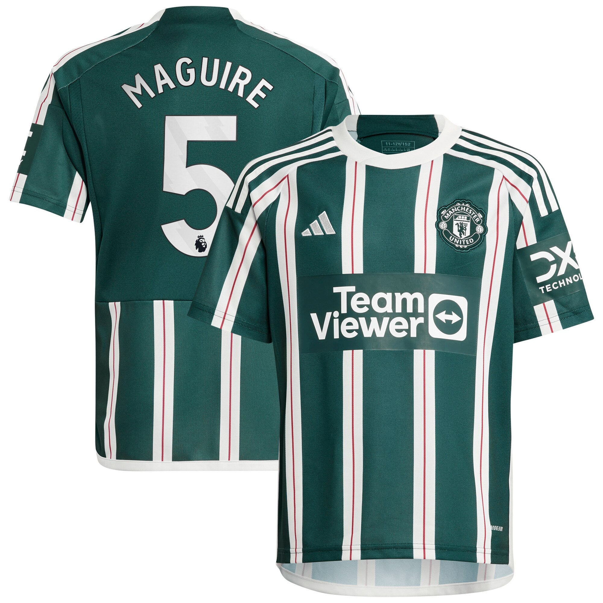 Harry Maguire Manchester United adidas Youth 2023/24 Third Replica Player Jersey - White/Green - Image 5