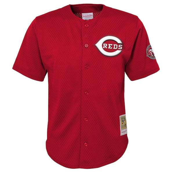 Ken Griffey Jr. Cincinnati Reds Youth Cooperstown Collection?Mesh Batting Practice Jersey - Red - Image 2