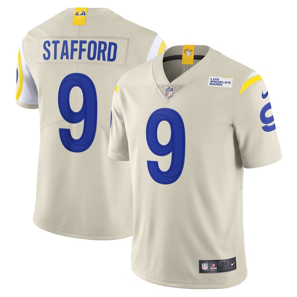 Matthew Stafford Los Angeles Rams Nike Vapor Limited Jersey - Bone/Royal/White - Image 2
