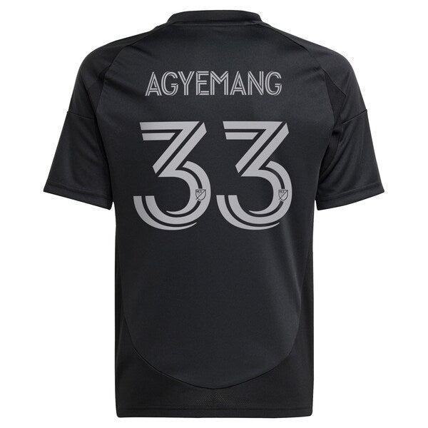 Patrick Agyemang Charlotte FC adidas Youth 2025 Fortress Kit Replica Player Jersey - Black - Image 3