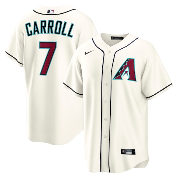 Corbin Carroll Arizona Diamondbacks Nike Home Replica Jersey - Cream/Gray - Image 2