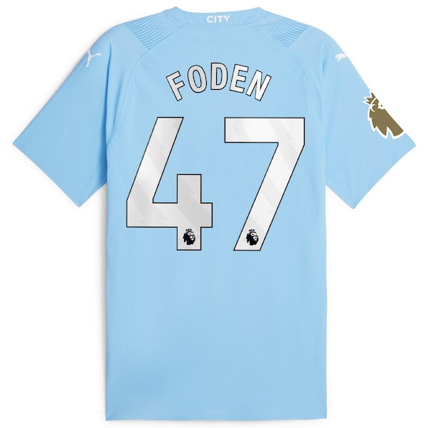 Phil Foden Manchester City Puma 2023/24 Home Authentic Player Jersey - Sky Blue - Image 3