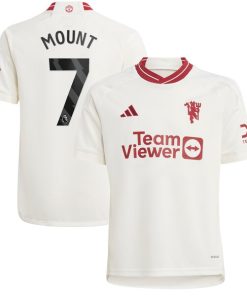 Mason Mount Manchester United adidas Youth 2023/24 Third Replica Player Jersey - White/Green