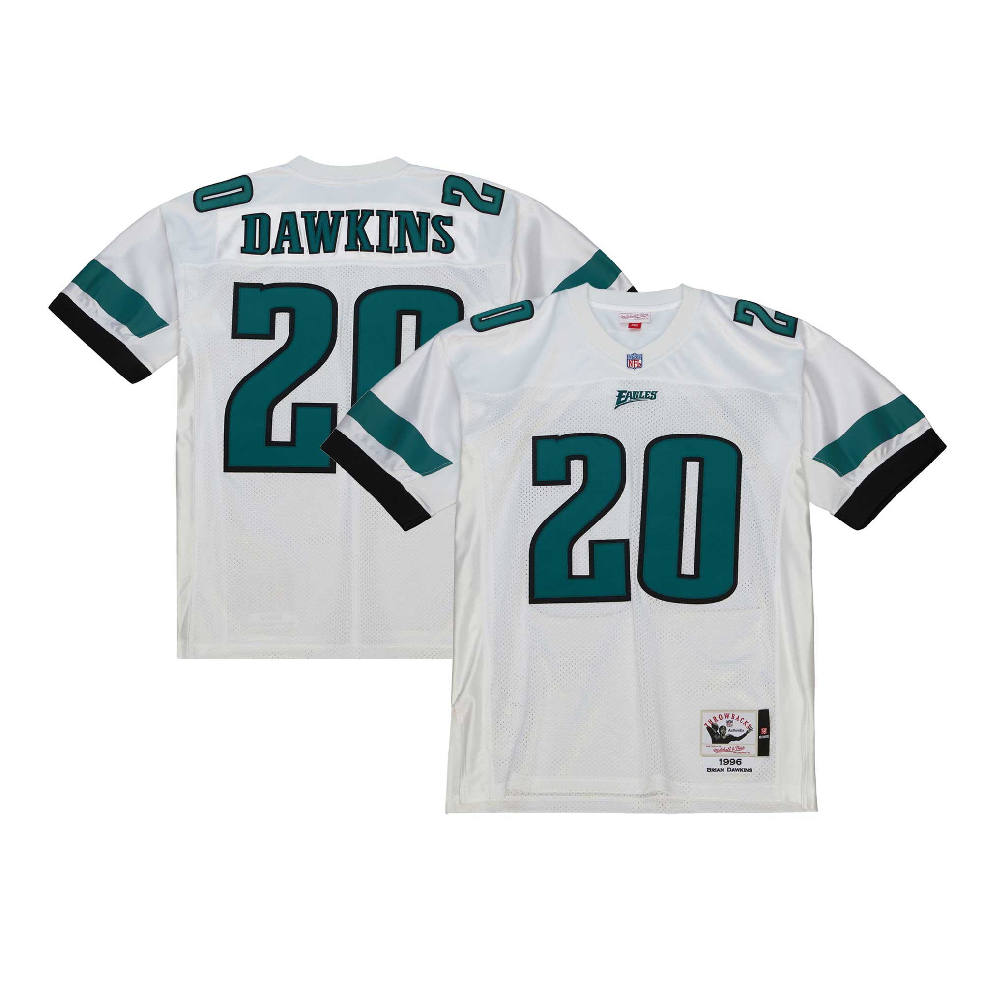 Brian Dawkins Philadelphia Eagles 2007 Authentic Throwback Retired Player Jersey - Green/White - Image 6
