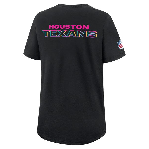 Houston Texans Nike Women's 2025 NFL Crucial Catch Tri-Blend Dri-FIT T-Shirt - Black - Image 3