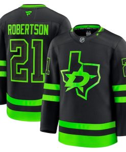 Jason Robertson Dallas Stars  Alternate Premium Jersey - Black/Kelly Green