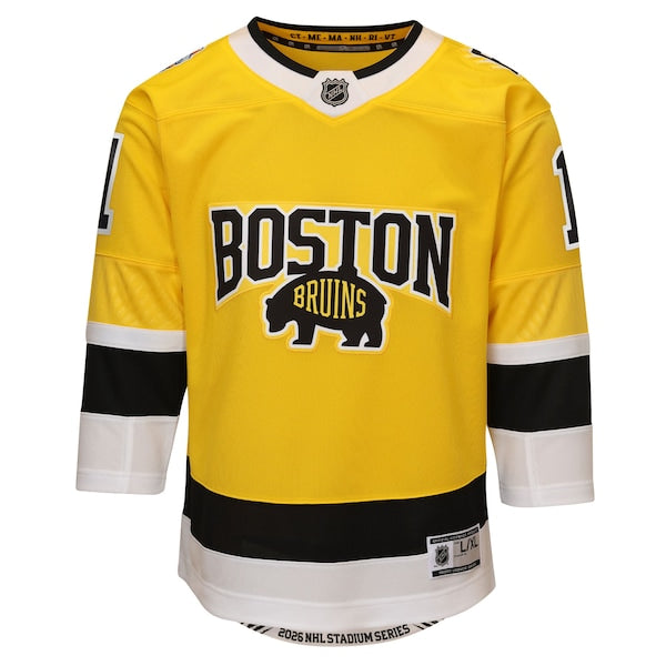Jeremy Swayman Boston Bruins Outerstuff Youth 2026 NHL Stadium Series Premier Jersey - Gold - Image 2