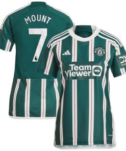 Mason Mount Manchester United adidas Women's 2023/24 Away Replica Player Jersey - Green/Red