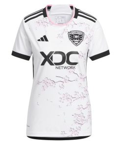 Alternative view of Christian Benteke D.C. United adidas Women's 2024 The Cherry Blossom Kit Replica Player Jersey - White