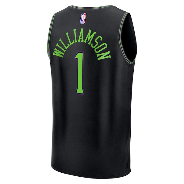 Zion Williamson New Orleans Pelicans 2025/26 City Edition Fast Break Jersey - Black - Image 3