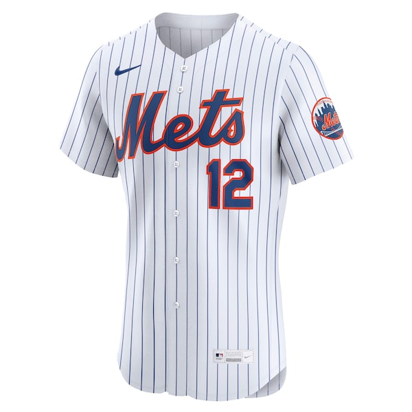 Francisco Lindor New York Mets Nike Home Elite Player Jersey - White - Image 2