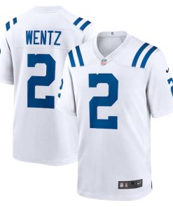 Alternative view of Carson Wentz Indianapolis Colts Nike Game Jersey - White/Royal