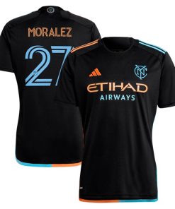 Maximiliano Moralez New York City FC adidas 2024 24/7 Kit Replica Player Jersey - Black