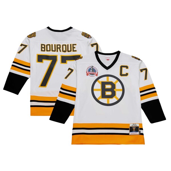 Ray Bourque Boston Bruins Captain Patch 1989/90 Blue Line Player Jersey - White - Image 3