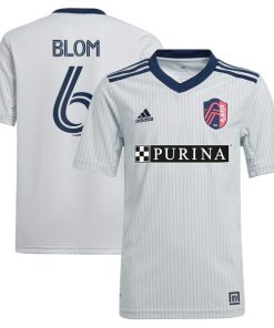 Njabulo Blom St. Louis City SC adidas Youth 2024 The Spirit Kit Replica Jersey - Gray