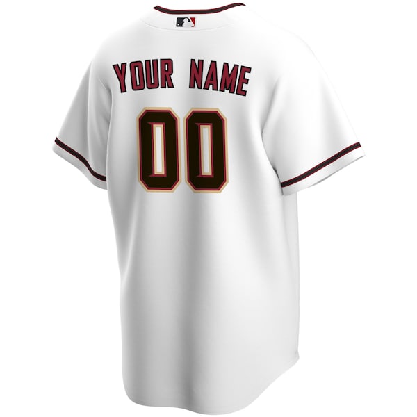 Arizona Diamondbacks Nike Home Replica Custom Jersey - White - Image 3