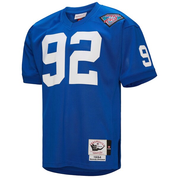 Michael Strahan New York Giants 1994 Authentic Throwback Retired Player Jersey - Royal - Image 2