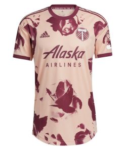 Alternative view of Portland Timbers adidas 2024 Heritage Rose Kit Authentic Jersey - Pink