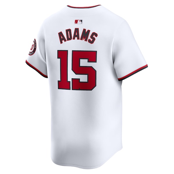 Riley Adams Washington Nationals Nike Home Limited Player Jersey - White - Image 3