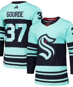 Yanni Gourde Seattle Kraken adidas Reverse Retro 2.0 Authentic Player Jersey - Light Blue